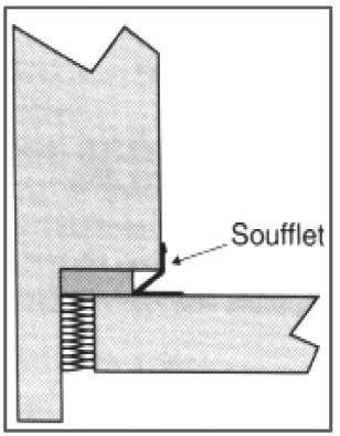 Figure 9 — exemple de soufflet au-dessus du plancher